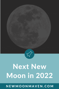 Next new moon date for 2022